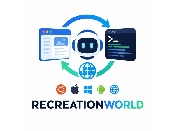 RecreationWorld: Scalable and Verifiable Environments for Hybrid Computer-Use Agents
